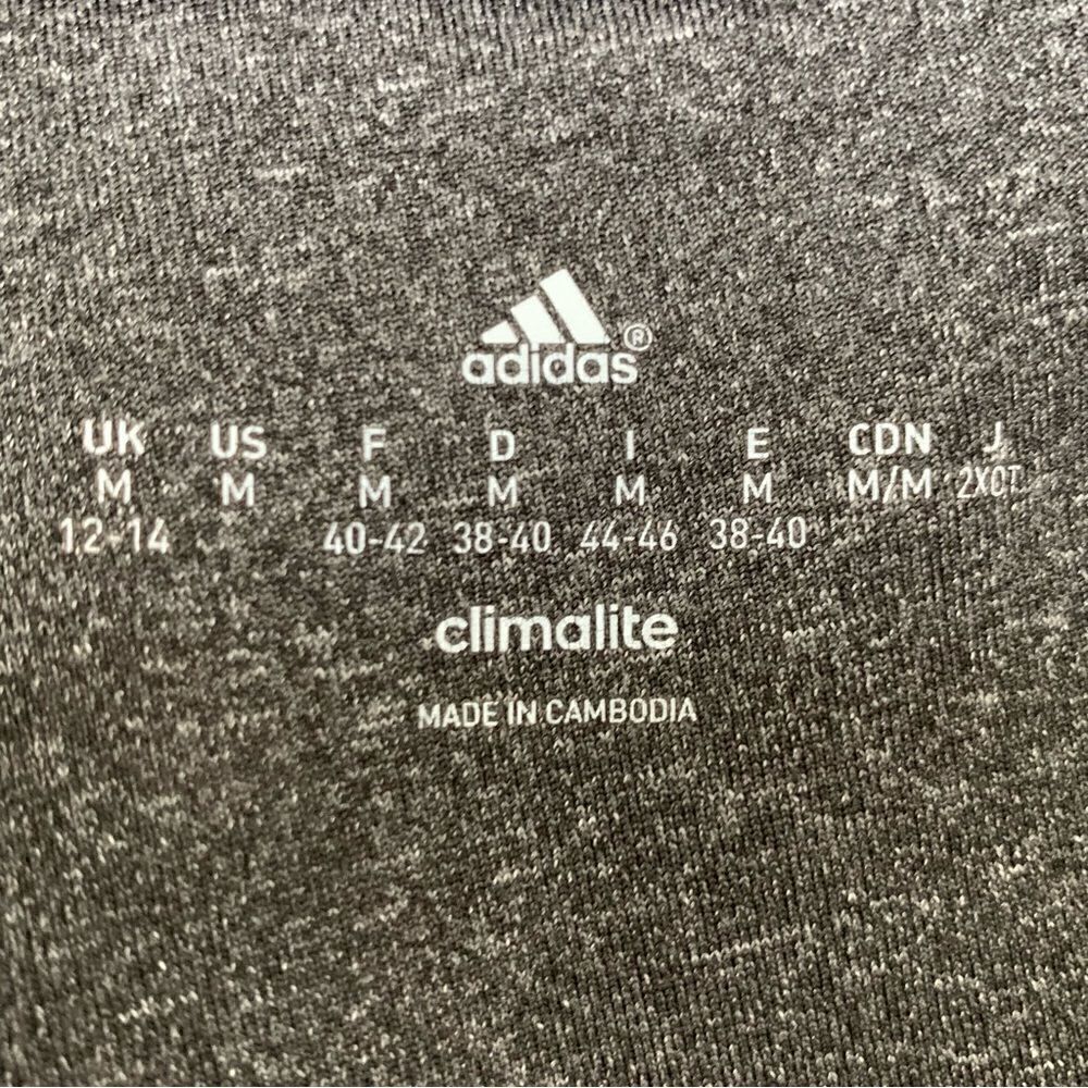 Adidas Climalite Gray Mesh Hem Cropped Leggings - Picture 10 of 12